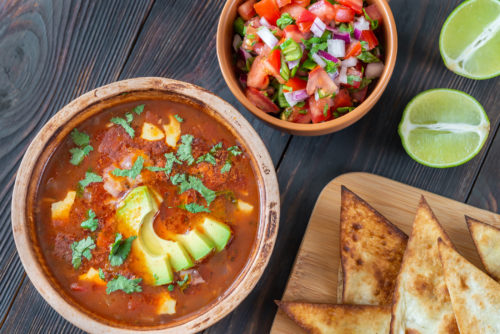 bowl of spicy mexican soup